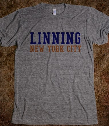 Womens Linning! Jeremy Lin New York Knicks Tee Shirt